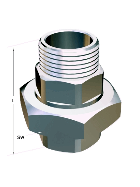 Alacer Mas, 3-Piece Connection, Male-Female (Fig. 341)