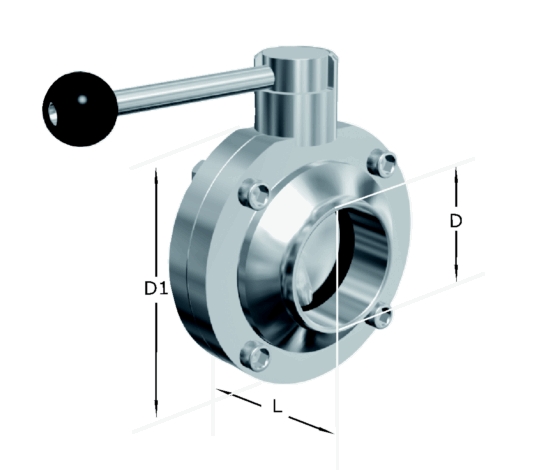 Alacer Mas, Butterfly Valve, Welded Ends