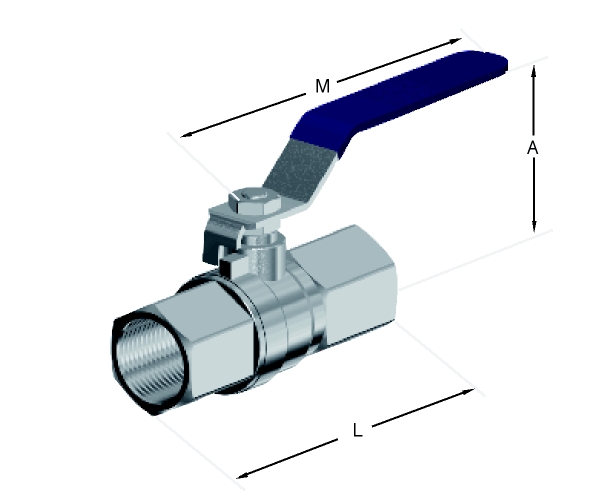 Alacer Mas, 1-Piece Ball Valve-Reduced Bore (Art. 002)