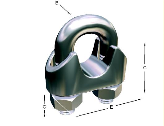 Alacer Mas, Attache-câble en acier inoxydable AISI-316