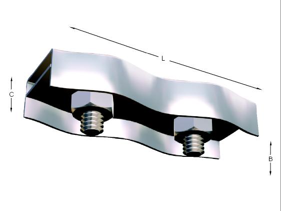 Alacer Mas, Double cable tie in AISI-316 stainless steel