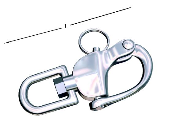 Alacer Mas, Quick carabiner with rotating shackle in AISI-316 stainless steel