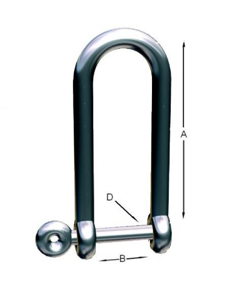 Alacer Mas, Long type straight shackle stainless steel AISI-316