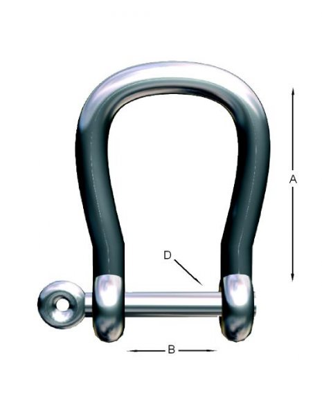 Alacer Mas, Lyre shackle in AISI-316 stainless steel