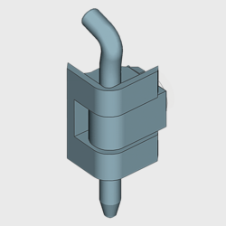 Alacer Mas, Invisible 180º hinge in stainless steel Program 1033, 1110