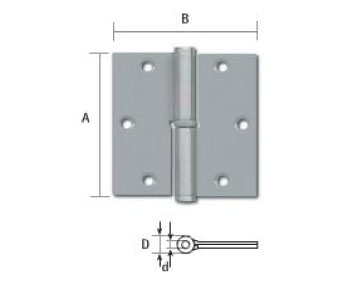 Alacer Mas, Removable hinges ref 139