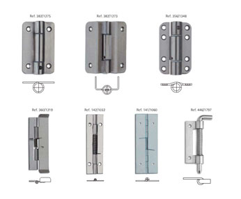 Alacer Mas, Spring hinges in stainless steel AISI 304