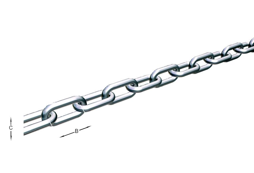 Alacer Mas, AISI-316 DIN-766 stainless steel chain short link