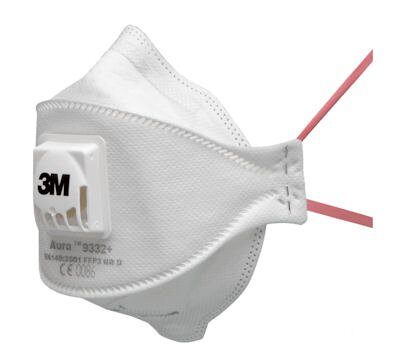 Alacer Mas, Respirateur contre les particules 3M™ Aura™, FFP3, avec valve, 9332+Gen3