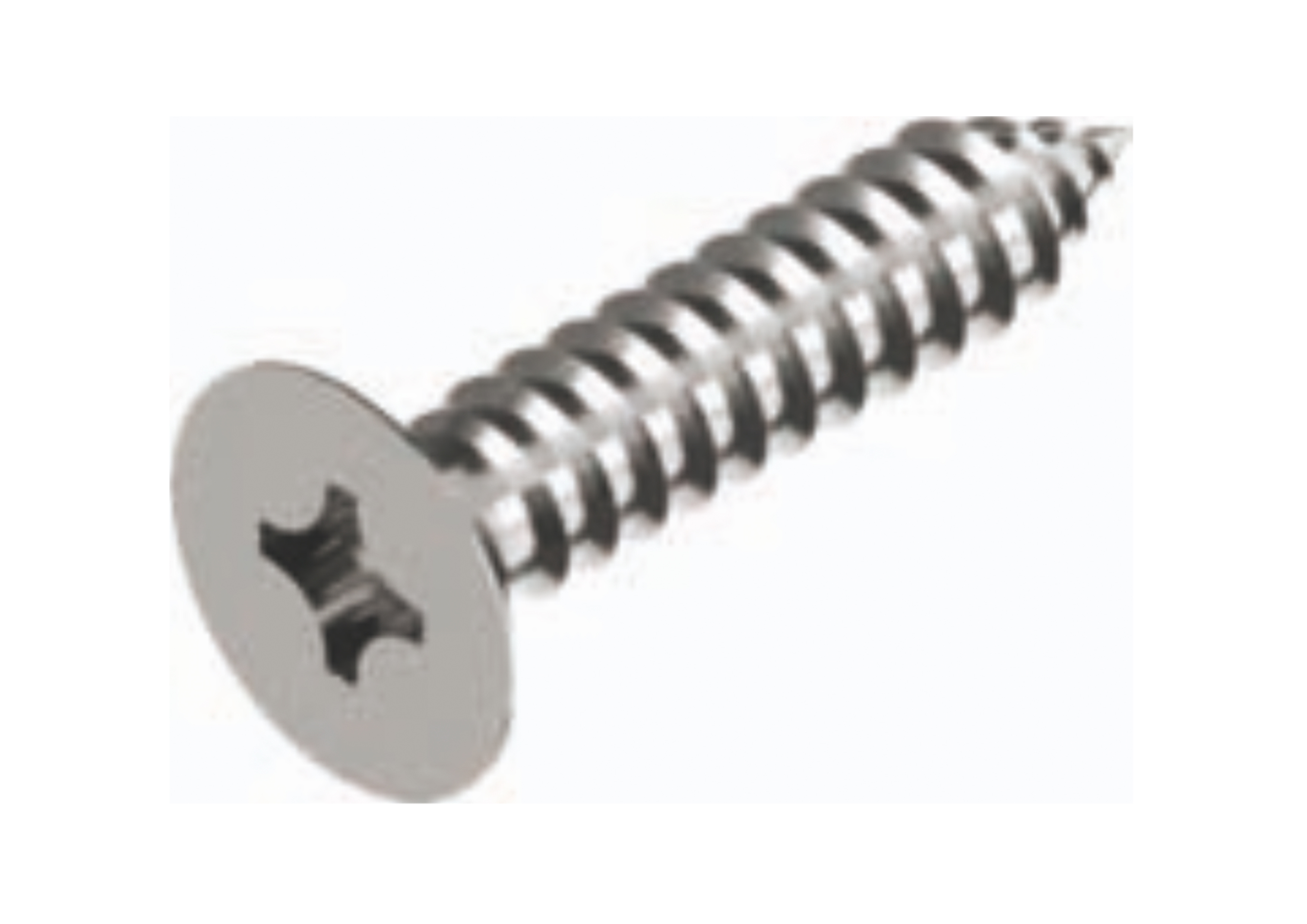 Alacer Mas, Countersunk head screw with tip and imprint Philips DIN-7982 H