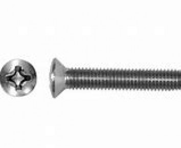 Alacer Mas, Phillips Cross Mortise Pan Countersunk Head Screw with DIN-966 Slot