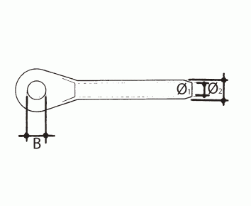 Alacer Mas, Terminal con ojo en acero inoxidable AISI-316